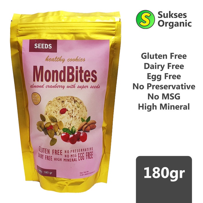 

KERING-KUE- KUE SEHAT GLUTEN FREE HEALTHY COOKIES SEEDS | MONDBITES | 180GR -KUE-KERING.