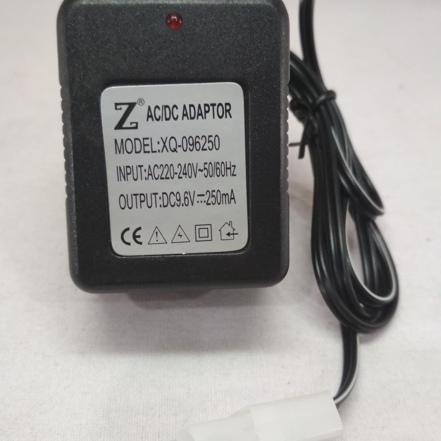 Adaptor Charger Baterai RC Remote Control 9.6v Socket Putih Besar 2