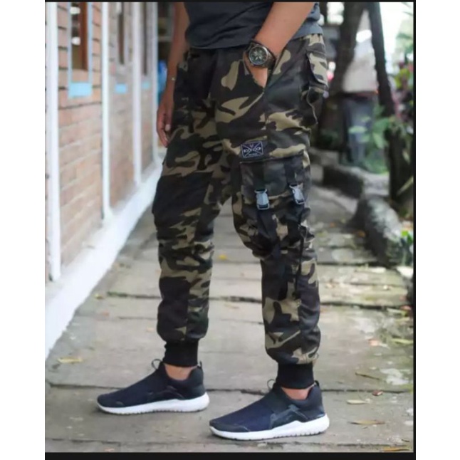 COD(BAYAR DITEMPAT) Celana Jogger panjang motip camo loreng