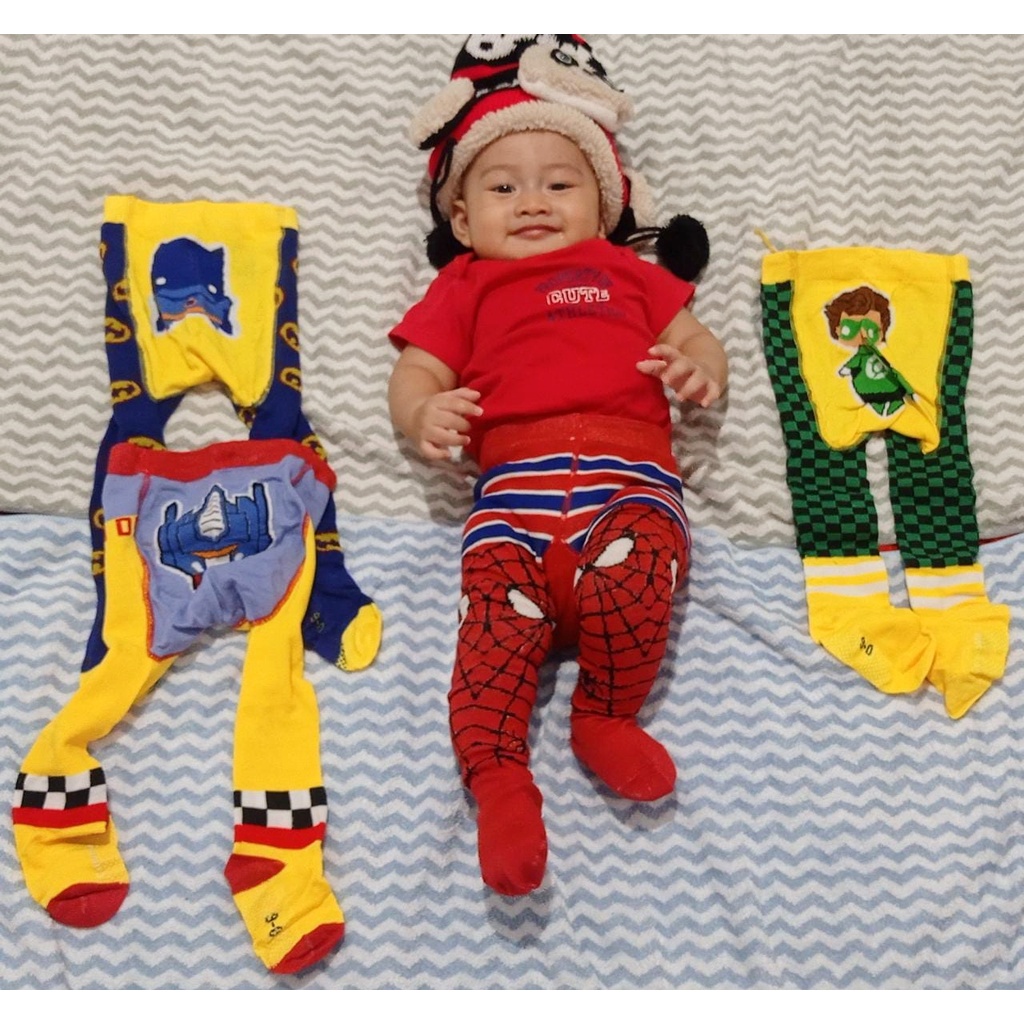 LEGGING BAYI MOTIF KARAKTER TUTUP KAKI IMPORT 4 IN 1 CATTON PLATINUM ANTI SLIP (SNI)