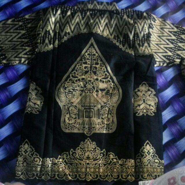 Baju Batik Couple Keluarga Modern Gamis Kemeja Batik 2 Anak Motif Wayang Prada Terbaru