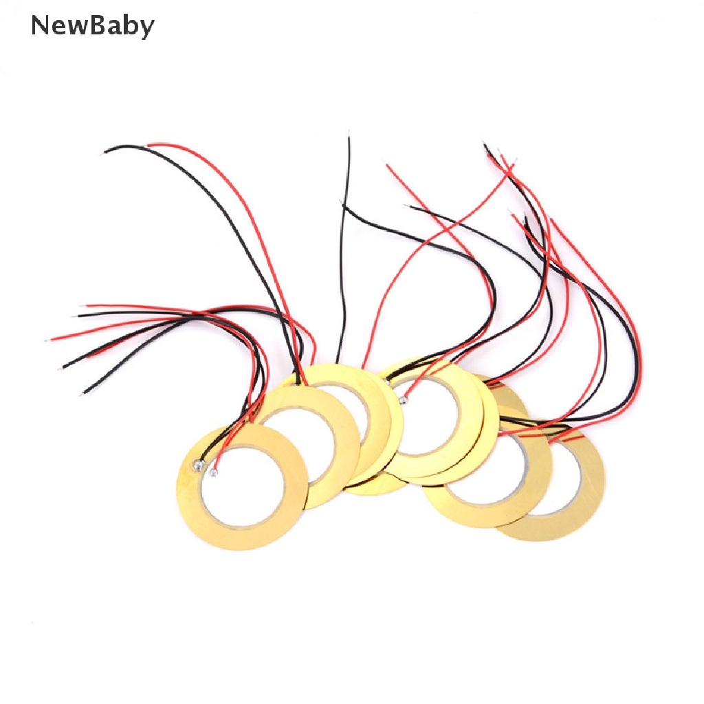 Newbaby 10pcs Disk Drum Piezo Elements 35mm Dengan Sensor Trigger + Kabel Tembaga