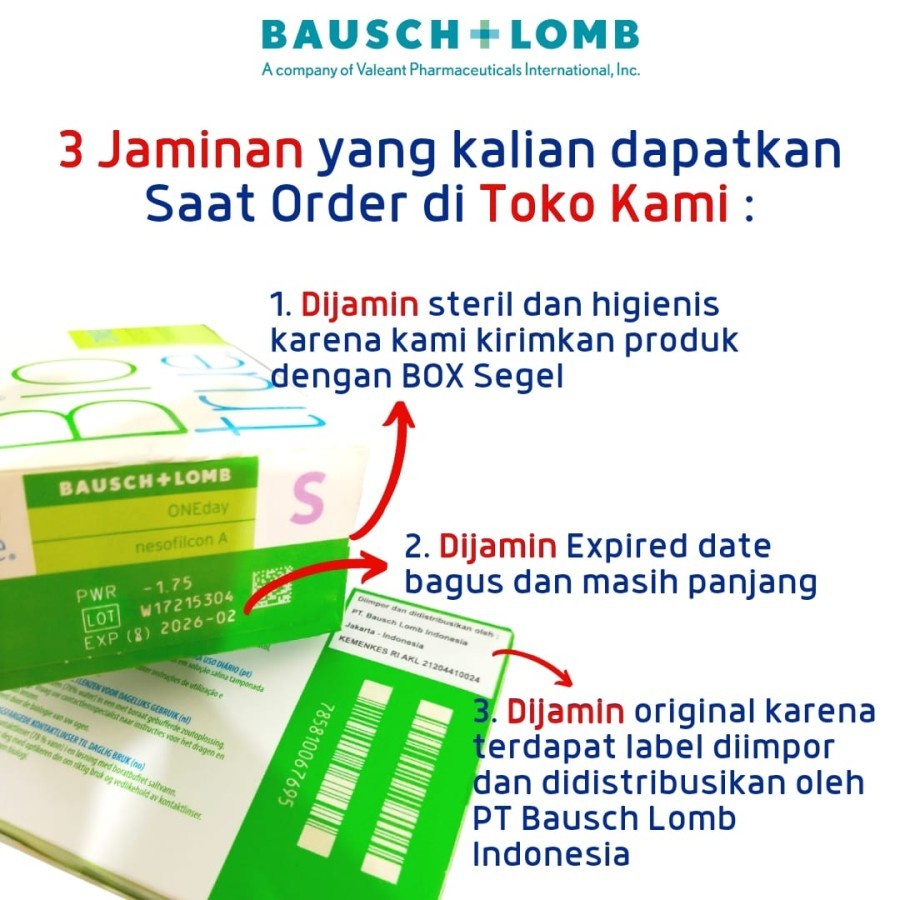 Softlens Bio True Bening Harian Bausch and Lomb Kadar Air Tinggi