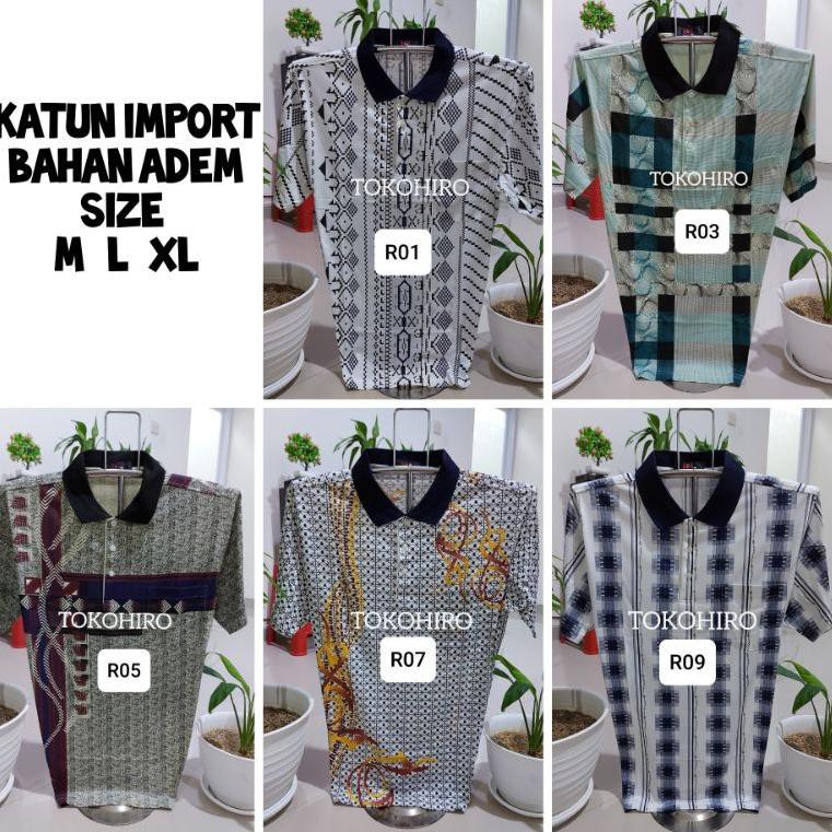 [BR TJ 13F6Bv] Kaos Pria Kerah Import M L XL - Kaos Bapak Berkerah - Kaos Kerah Katun - Kaos Wangky