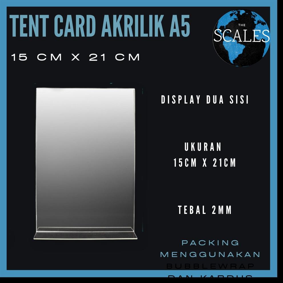 

[KODE PRODUK ZP6BO7966] Tent Card Holder Acrylic/Akrilik a5