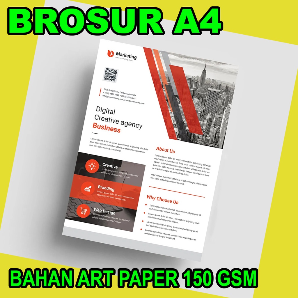

Cetak Brosur A4 / Cetak Flayer / Leaflet Art Paper 150 gsm (min. Pemesanan 50 lbr)