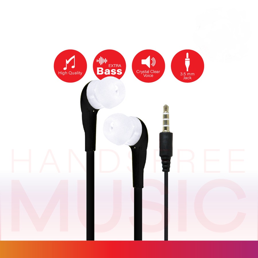 Handsfree / Earphone / Headset Non Mic Headset Music Murah 3.5mm Jack