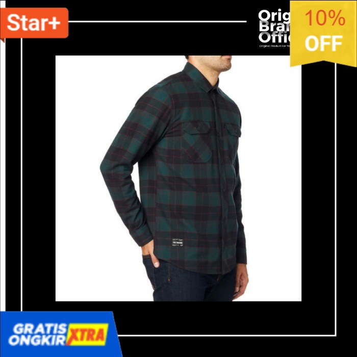 Fox Racing traildust 2.0 Flannel (FULL TAG) Emerald ORIGINAL Promo HOT