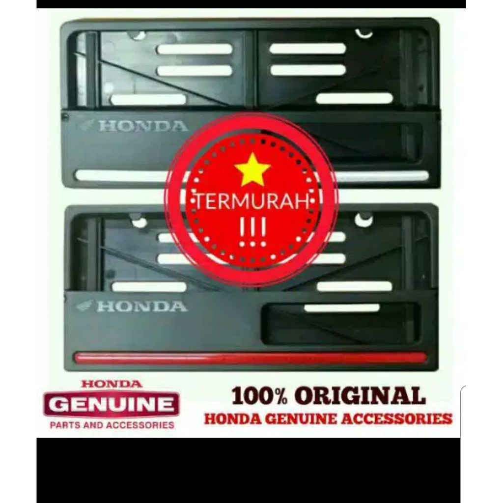 Cover Plat Honda Original TERLARIS !!! No #1 seINDONESIA !!! - Cover dudukan tutup plat nomor motor Honda original  DOMINIC