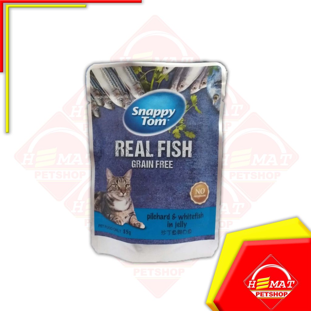 Makanan Kucing Basah Adult Snappy Tom 85 Gram - Pouch Sachet Wet Food