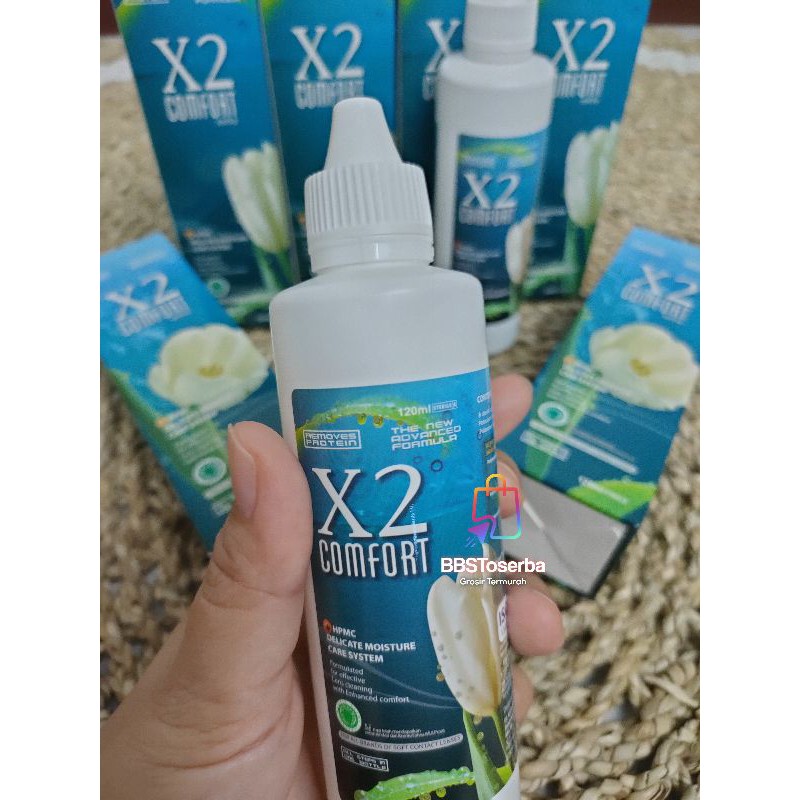 X2 comfort 120ml /Air softlens /Air perendam softlens/Cairan pembersih softlens/Kacamata