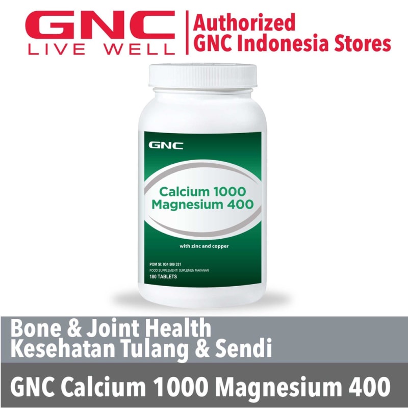GNC Calcium 1000 Magnesium 400 - 180 tablet (961767) Murah