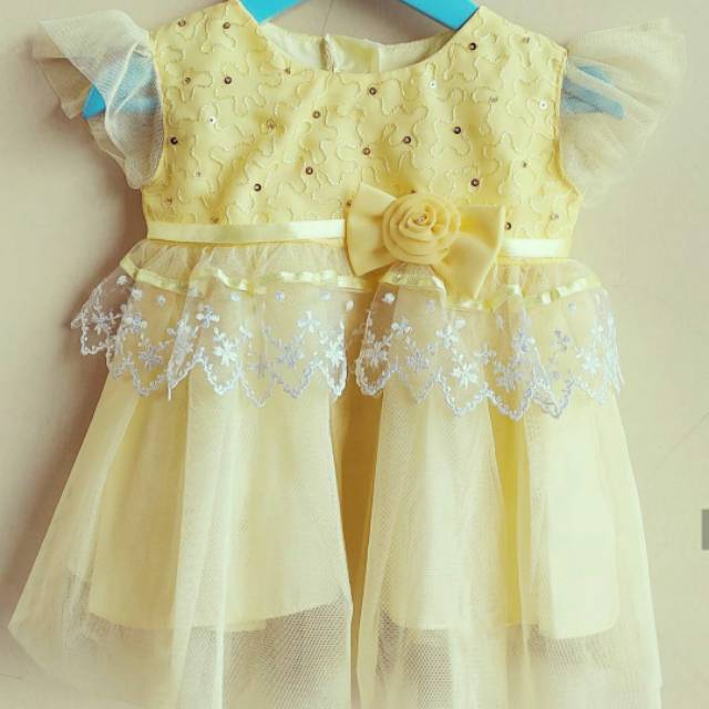 BAJU anak perempuan PAKAIAN anak DRESS anak ROK ANAK PEREMPUAN YELLOW KUNING