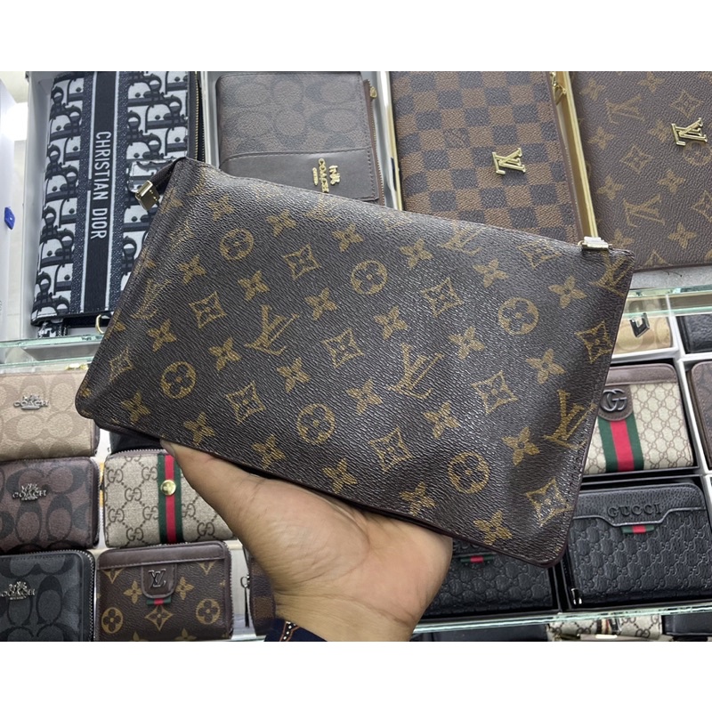 Clutch Handbag LV Miror pria/Wanita Kulit Import quality