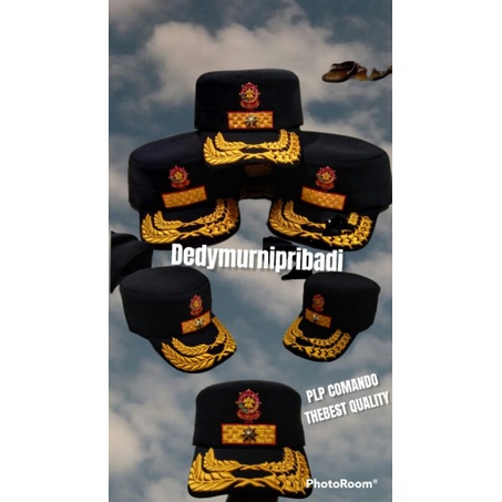 topi komando pol pp 4c warba hitam exclucive