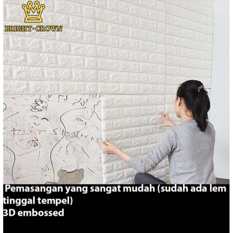 Wallpaper 3D Bata Brick Foam