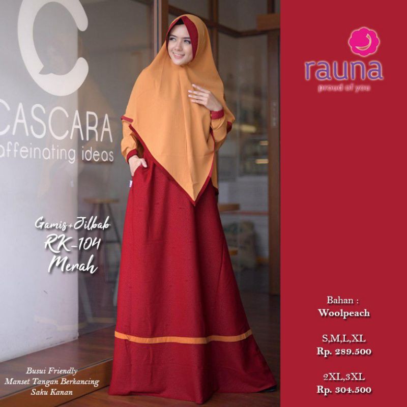 Gamis Syari Rauna(Gamis+Jilbab)#RK 102#RK 103#RK 104
