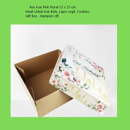 

Hampers Lebaran Kotak Kado Gift Box Dus Kue Lapis Legit Brownies Kardus Packing Cake Kotak Pudding 25x25 (5pcs)