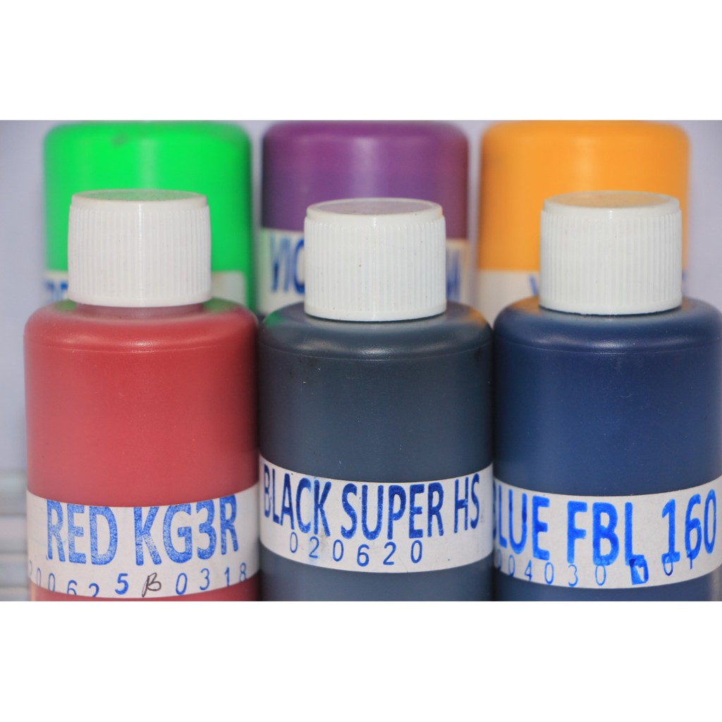 

Pigmen warna Rubber untuk sablon kaos kemasan 100 ml