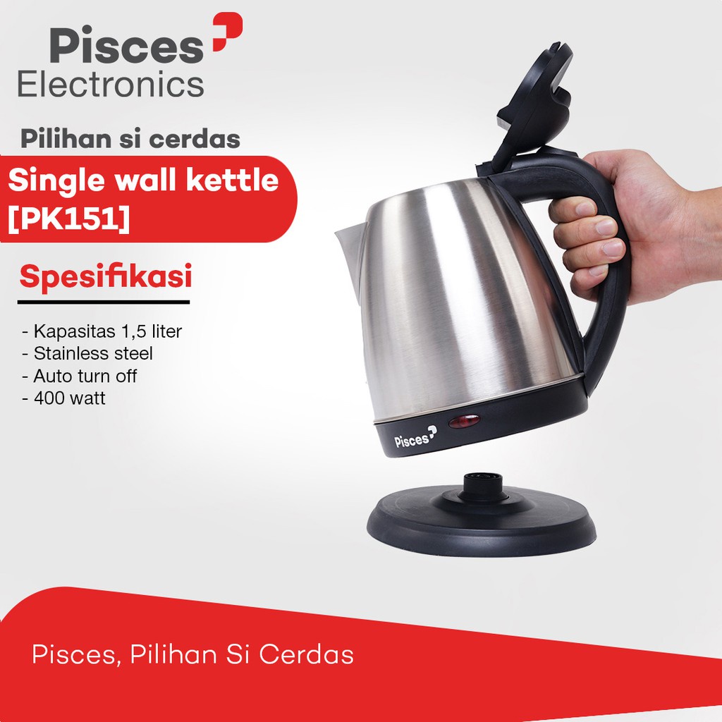 TEKO LISTRIK / KETTLE LISTRIK PISCES PK151