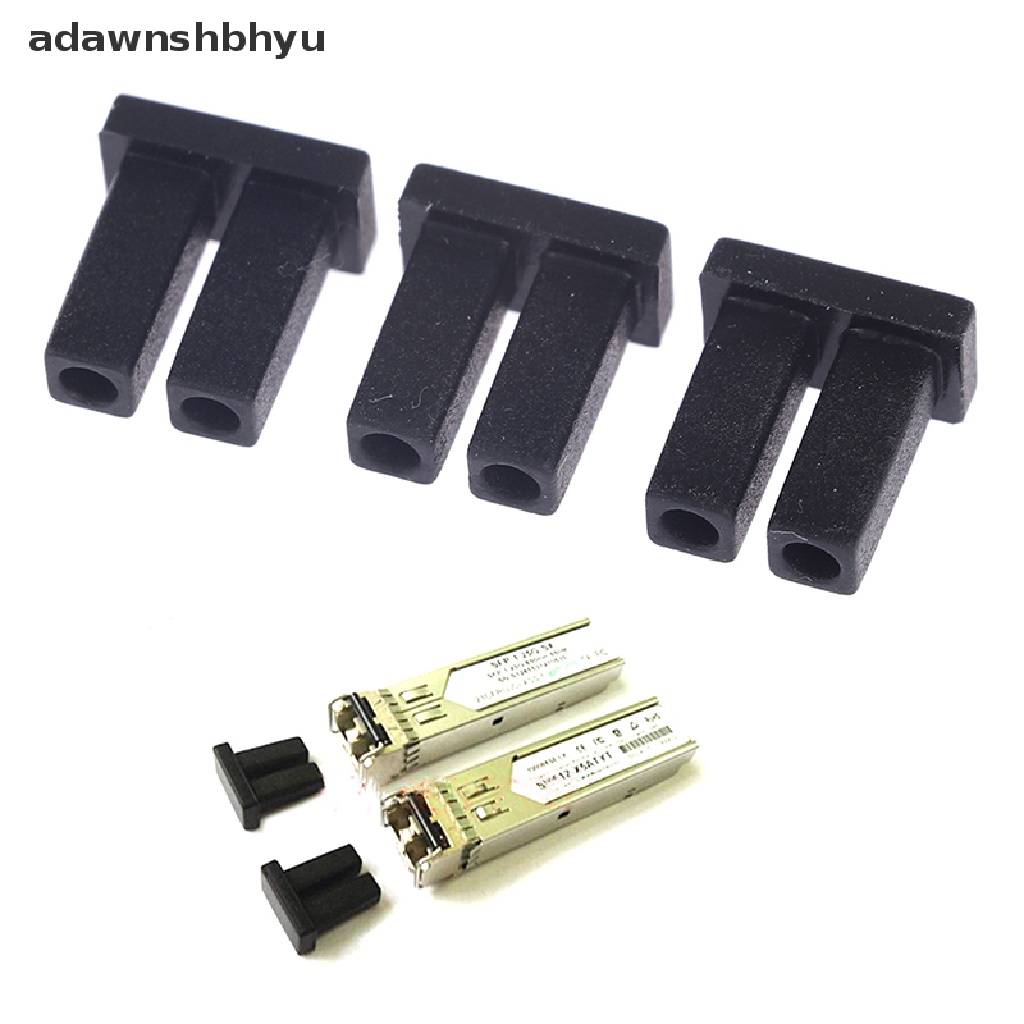 Adawnshbhyu 10pcs/lot LC Modul Optik Plug Debu SFP Fiber Module Protection Cover