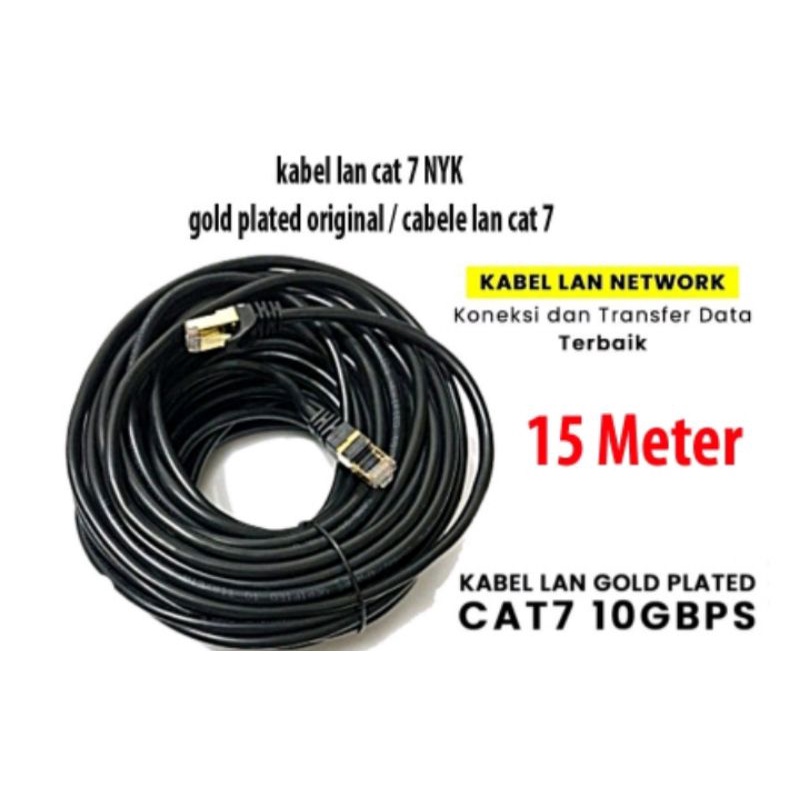 kabel lan rg 45 cat 7 15m nyk kabel jaringan siap pake