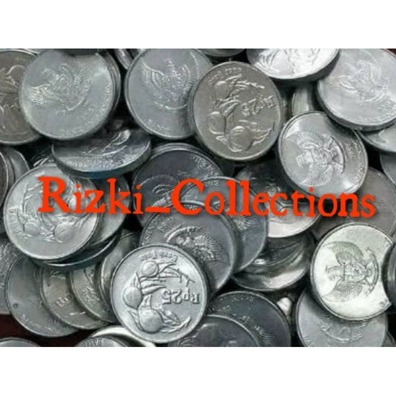 uang kuno koin 25 rupiah pala