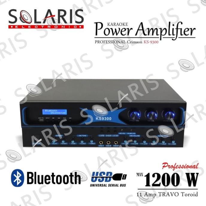 POWER AMPLIFIER 1200 Watt BLUETOOTH USB CRIMSON KS-9300 PREMIUM .