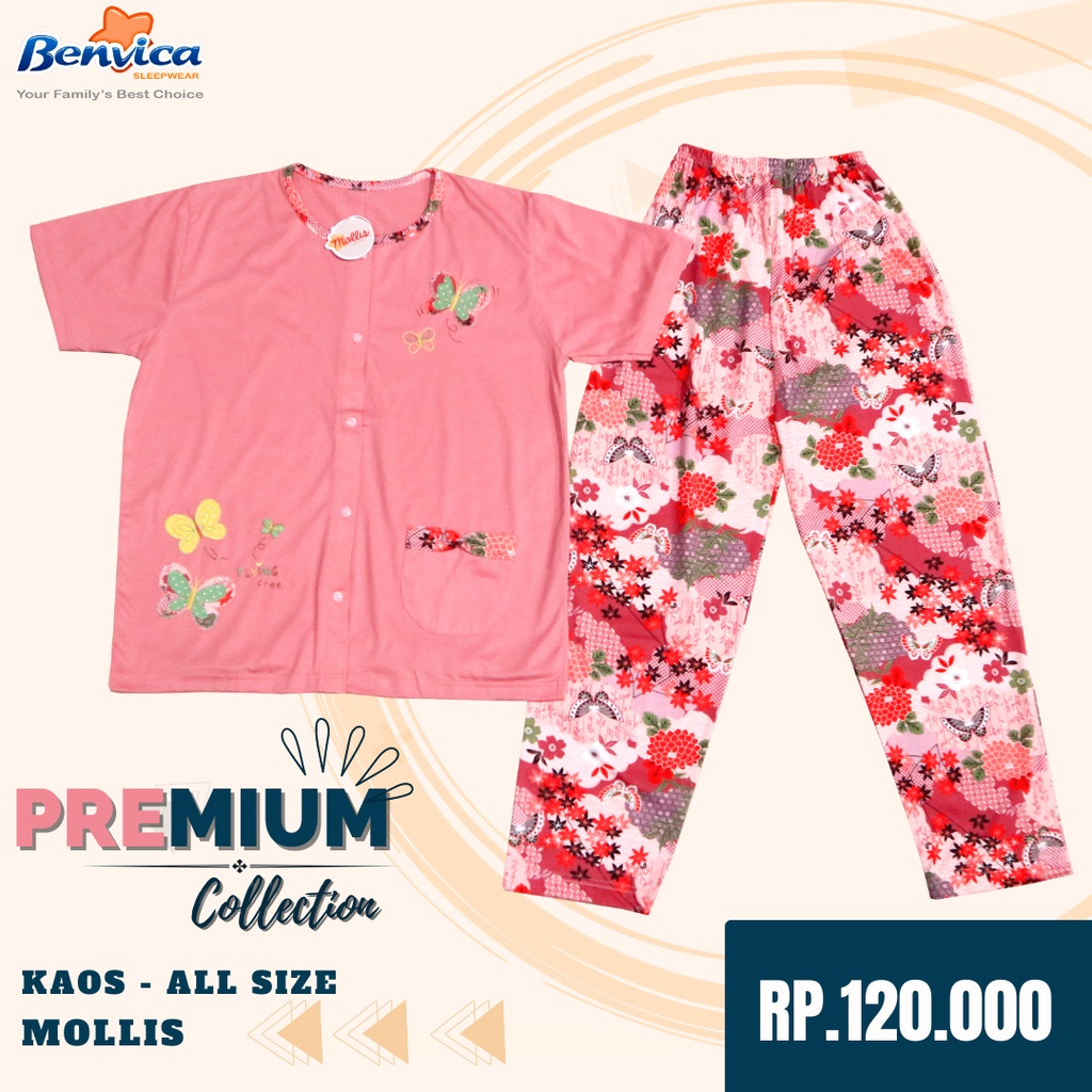 BAJU TIDUR WANITA CELANA PANJANG KAOS ADEM BANYAK MOTIF MOLLIS