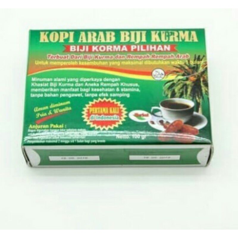 

Original Minuman Sehat Stamina Pria & Wanita Kopi Arab Biji Kurma (100g) Obat/Jamu Herbal