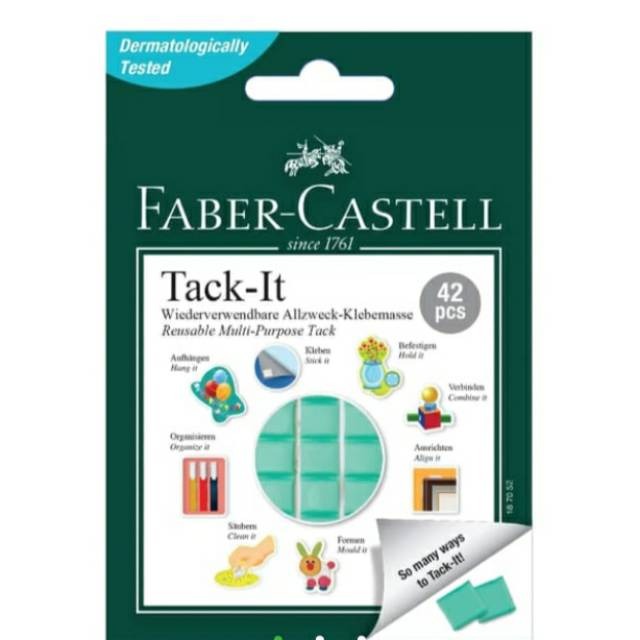 

Faber Castell Tack It 42 pcs Reusable Multipurpose Tackit Lem Serbaguna All Purpose