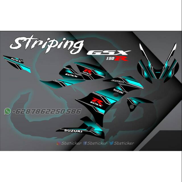 Stiker gsx 150r striping Suzuki GSX r custom