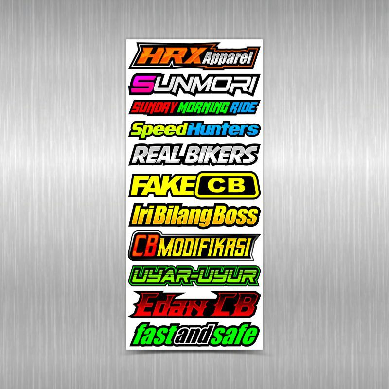 Stiker Fake CB / Herex / Stiker Motor / Stiker Racing - Isi 11