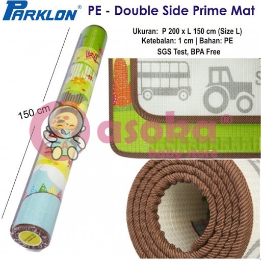 Parklon Karpet Playmate PE Roll Double Side Korea 200x150x1.0 cm Motif Jungle Alphabet ASOKA