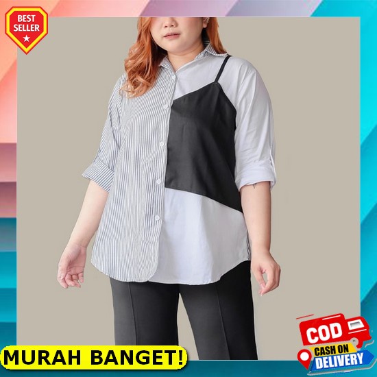 Baju Fashion Outfit Ootd Kemeja Atasan Kuliah Jalan Jalan Cewek Muslim Wanita Blouse Set Hijab Konda