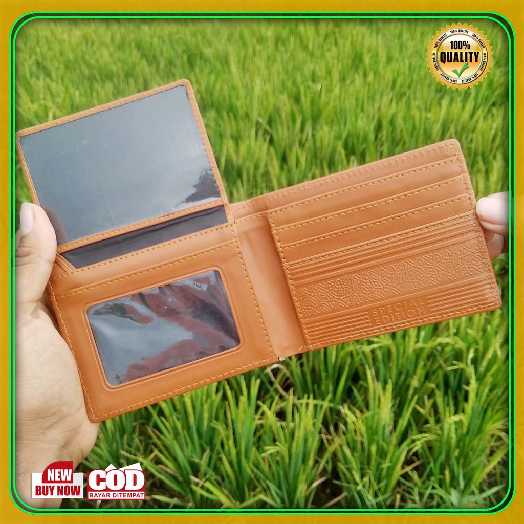 Dompet Kulit sintetik Pria Model Pendek terbaru Best Seller COD