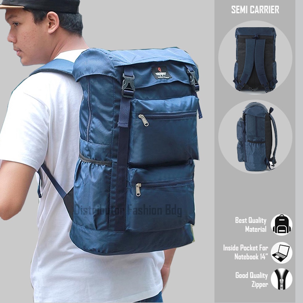 Tas Ransel Pria Semi Keril 40 Liter Tas Backpack Pria Navy 613