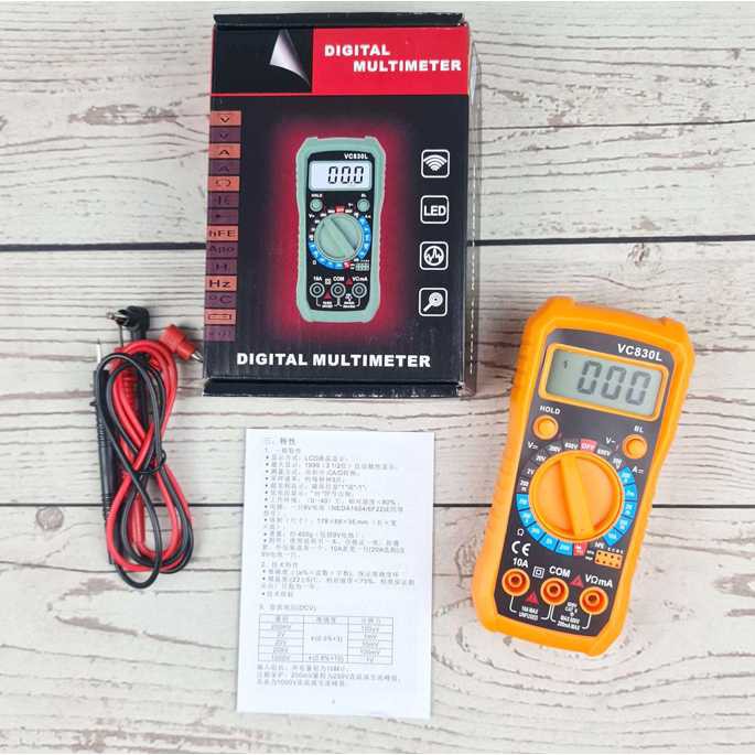 Digital Multitester,Multimeter,Avometer AC/DC VC830L Alat Ukur Tegangan Arus Listrik