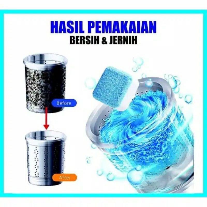 Tablet Sabun Pembersih Mesin Cuci Deep Cleaning Washing Machine Penghilang Bau Bukaan Depan Atas