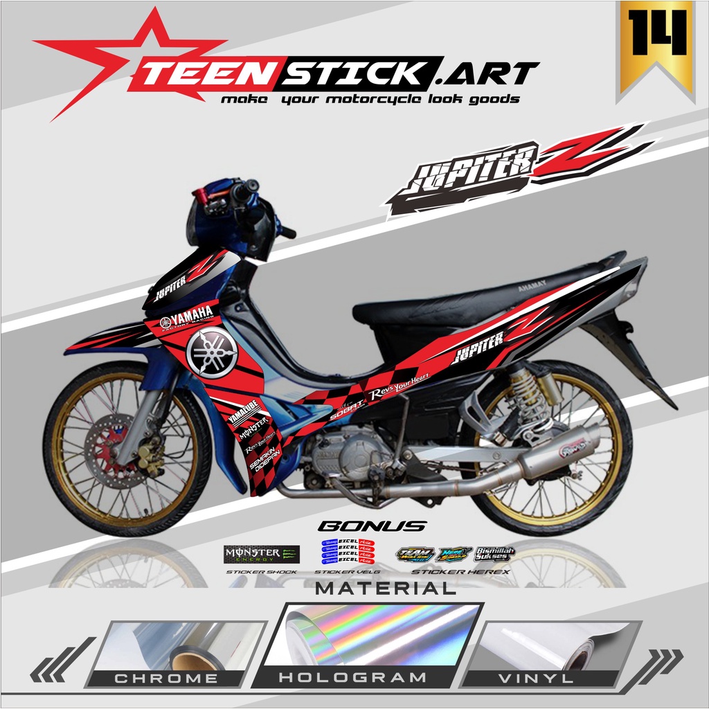 STRIPING JUPITER Z BURHAN - STRIPING HOLOGRAM YAMAHA JUPITER Z BURHAN 2006-2009 TERBARU