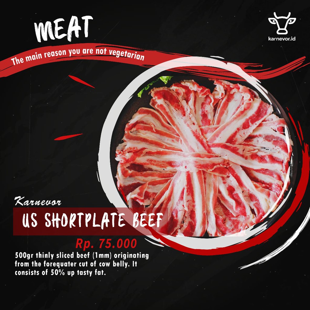 

Karnevor US Shortplate Beef / Daging Sapi / Sliced Beef