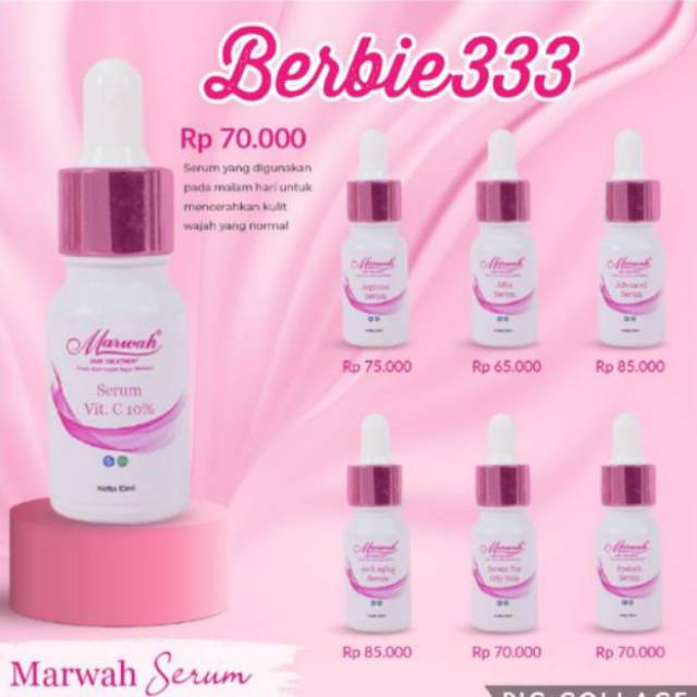 Serum Mutiara / Arginine / Red / Radiance / AHA / Vit. C / Bikini / Kinclong / Telagyn / Neck Marwah