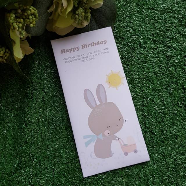 

Amplop ulang tahun anak birthday kids tema rabbit bunny