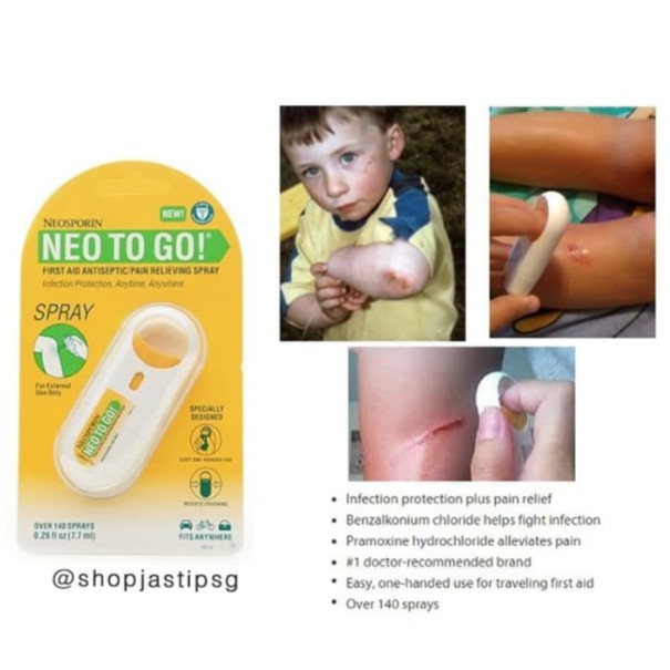 Neosporin Pain Relief Neo to Go No-Touch Spray Semprotan Pereda JKT