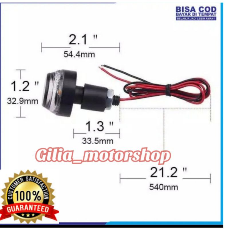 Jalu Stang LED Motor Stang LTP Bandul Stang Lampu Sepeda Motor Dimodifikasi Universal