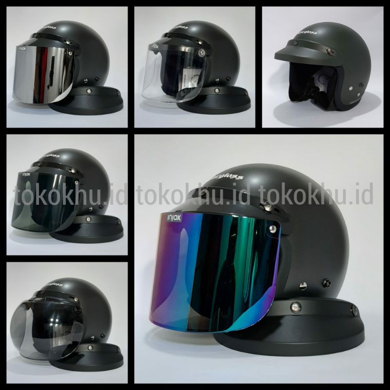 HELM BOGO CARGLOSS ORI ARMY DOP SET.KACA DAN SET PET