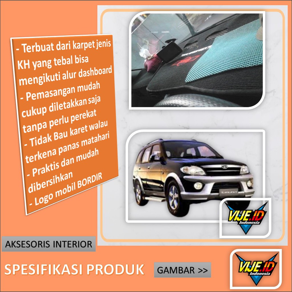 COVER DASHBOARD MOBIL TARUNA BAHAN KARPET KH SUPER