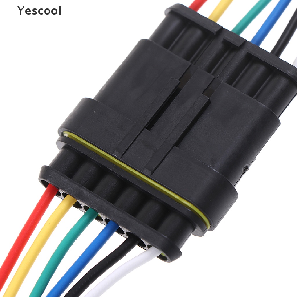 Yescool Konektor Kabel Listrik 1 / 2 / 3 / 4 / 5 / 6 Pin Male / Female Anti Air