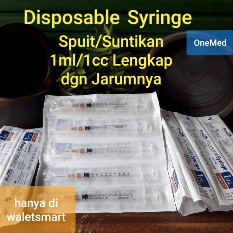 Disposable Syringe 1ml Spuit Suntikan  1cc Alat  