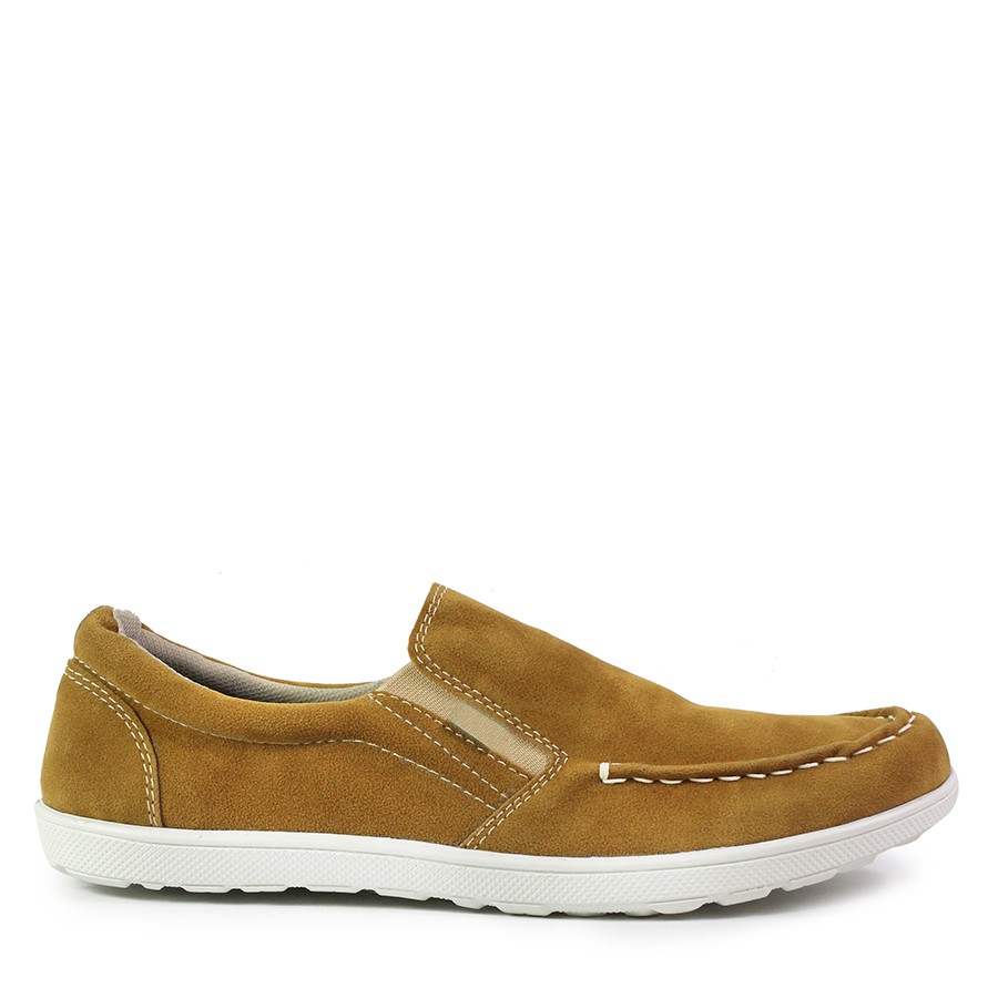 MS SHOP - BAYAR DITEMPAT - Sepatu Selop Kickers Askos TAN Formal Pria Kasual Kondangan Slip On Keren